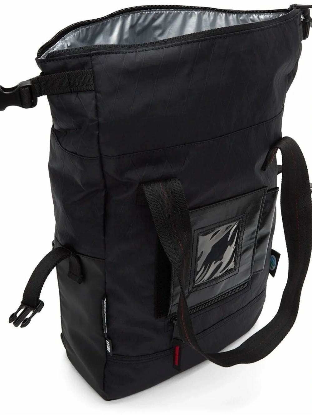 Diesel Black Quilted Backpack with Red Stitching
